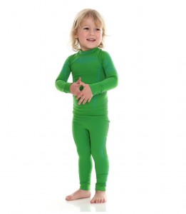 Spodnie termoaktywne chłopięce Brubeck Thermo Kids zielone