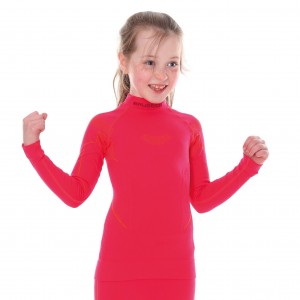 Bluza termoaktywna dziewczęca Brubeck Thermo Junior malinowa